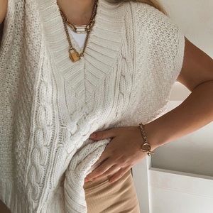 H&M  White Sweater Vest
